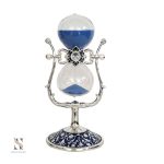 Grand sablier décoratif en verre et sable