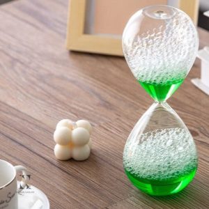 Sablier liquide coloré, accessoire de bureau original