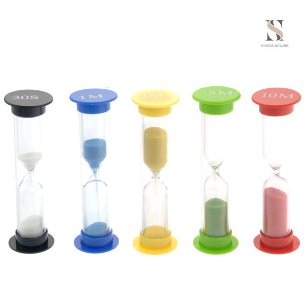 lot-de-5-sabliers-1 Lot de 5 sabliers colorés pour enfants