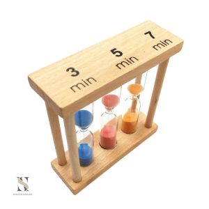 Accessoire de cuisine : sablier pour infusion de 3 temps