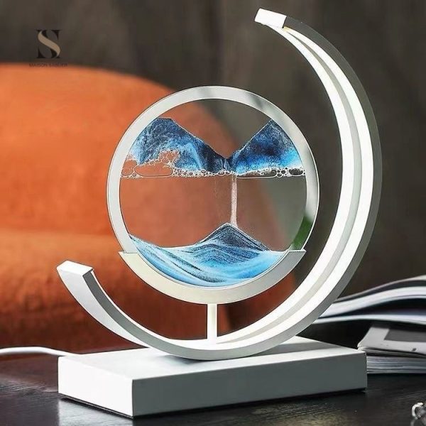 Accessoire de décoration : sablier 3D avec sable coloré