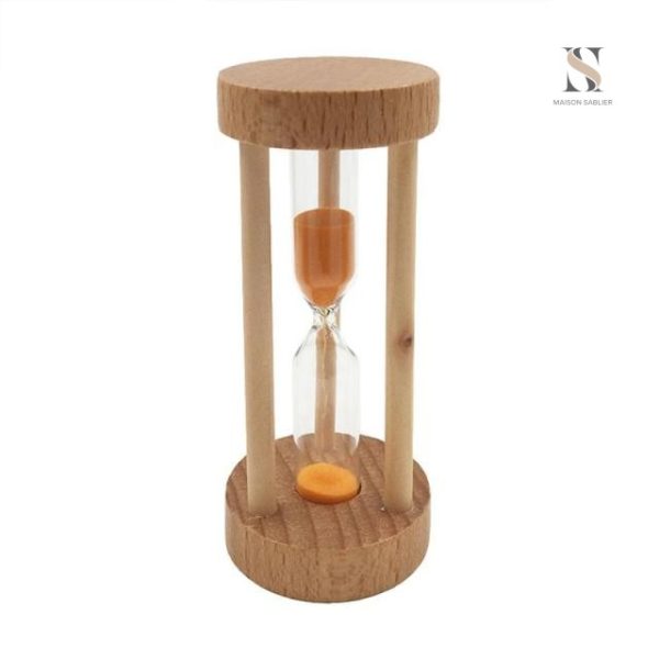 Accessoire de décoration : sablier de 4 minutes en verre