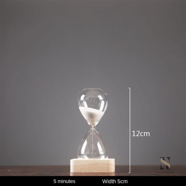 Sablier 5 minutes, outil de concentration et de relaxation en bois