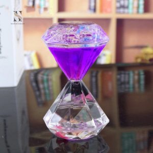 Sablier en verre avec huile, accessoire de temps