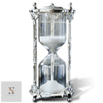 Sablier ancien de collection en verre et métal