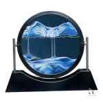 Sablier animé en verre avec un design moderne