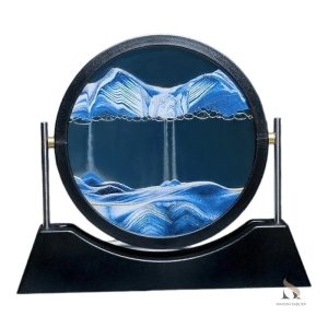 Sablier animé en verre avec un design moderne