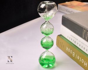 Sablier décoratif à eau, objet unique pour la maison ou le bureau