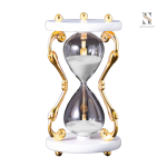 Sablier blanc décoratif en verre pour le temps de mesure