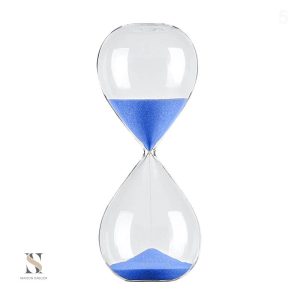 Sablier bleu élégant pour une décoration intemporelle
