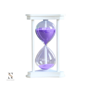 Sablier bleu 5 minutes pour un chronométrage précis
