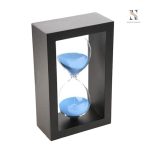 Sablier bleu avec cadre élégant
