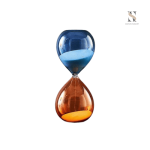 Sablier en verre bleu, décoration élégante pour votre intérieur