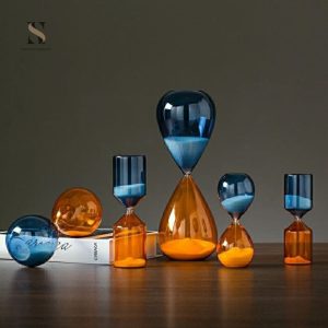 Sablier décoratif bleu, accessoire intemporel pour la maison