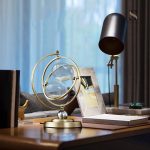 Sablier design circulaire en verre décoratif