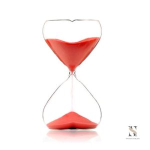 Sablier cœur élégant en verre pour décoration intérieure