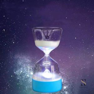 Accessoire de décoration : sablier au design lumineux
