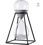 Sablier design original en verre et sable coloré