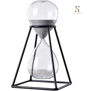 Sablier design original en verre et sable coloré