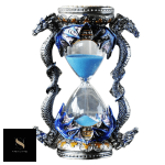 Sablier Dragon décoratif en verre et sable