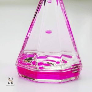 Sablier design avec eau et huile, accessoire de décoration unique