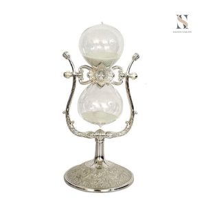 Sablier géant décoration moderne en verre et sable