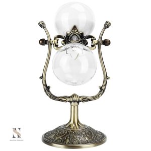 Sablier imposant en verre, accessoire décoratif unique