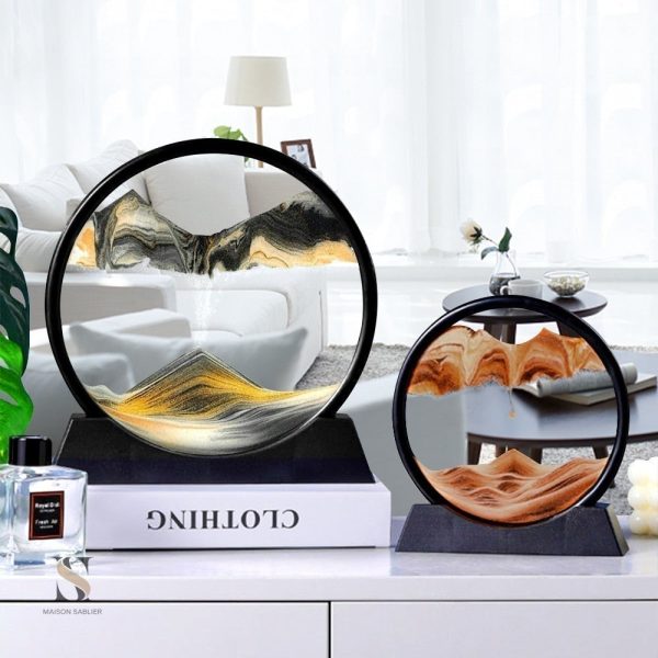 Sablier en verre avec effet de lave pour ambiance zen