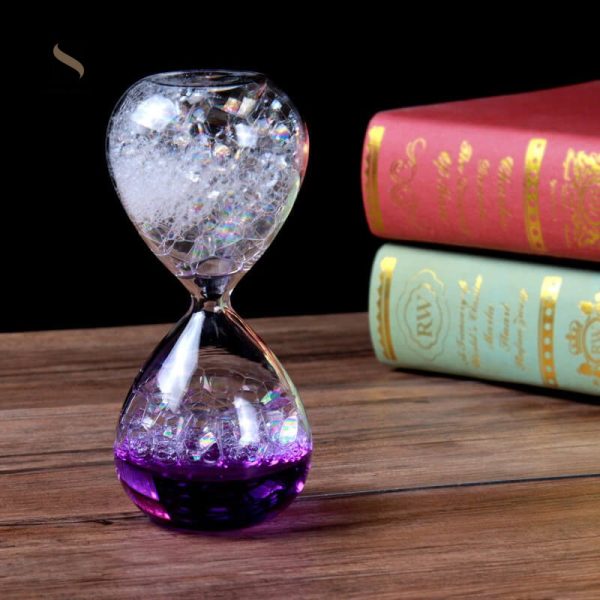 Variété de sabliers liquides aux couleurs vives et fluidité captivante