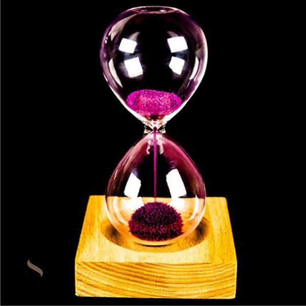 Sablier coloré magnétique, objet de décoration et jeu visuel