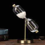Sablier en verre, effet sablonneux, ambiance maritime