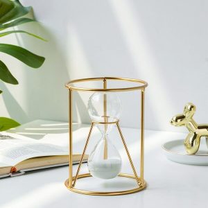 Sablier en métal, accessoire de temps stylé et fonctionnel