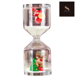 Sablier Neige élégant, accessoire de décoration en verre