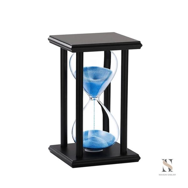 sablier-noir-1 Sablier Noir élégant en verre et sable