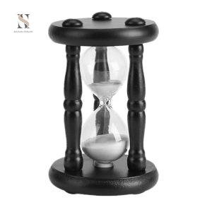 Sablier noir et blanc élégant pour la décoration intérieure
