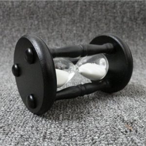 Sablier décoratif en noir et blanc, accessoire tendance