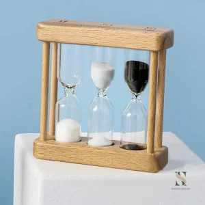 Minuteur sablier design pour œufs à la coque, pratique et élégant