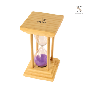 Sablier pour jeux de société en verre et sable