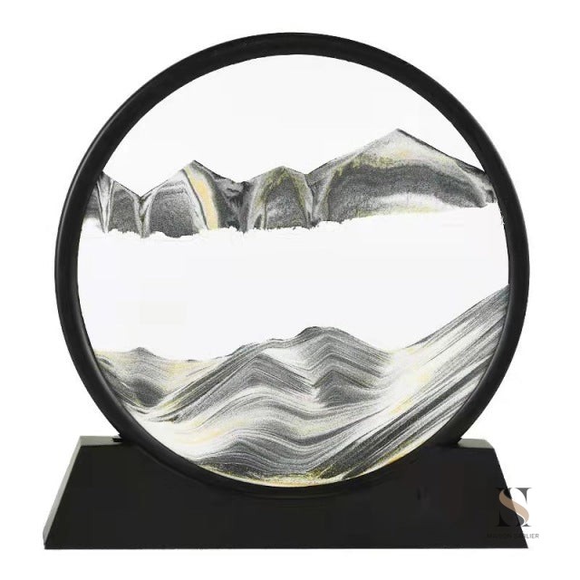 Sablier rond en verre pour mesurer le temps