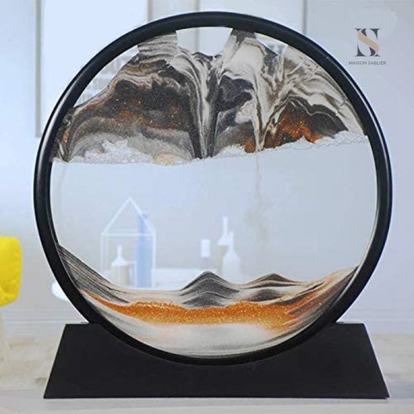 Sablier décoratif en forme ronde, accessoire de décoration