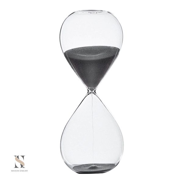 sablier-sable-noir-1 Sablier noir élégant en sable noir pour décoration intérieure