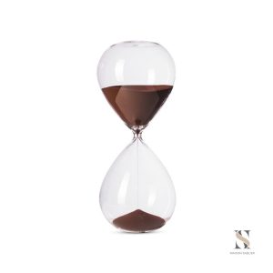 Sablier rouge en verre pour décoration intérieure