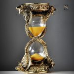 Sablier serpent en verre, design original et moderne