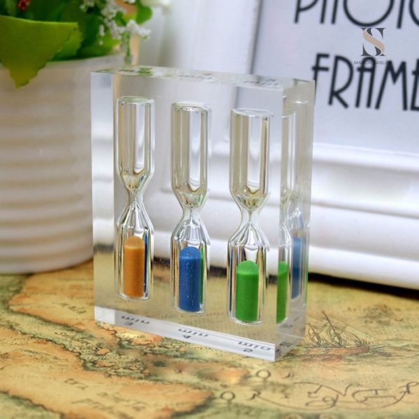 Accessoire de décoration : Sablier Trois Temps en différentes couleurs