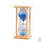 Sablier une heure en verre pour minuter le temps