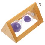 Sablier en verre violet, accessoire de décoration tendance